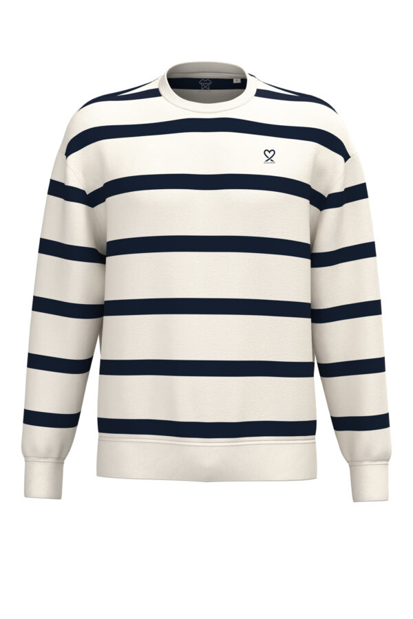 Ivory Navy - blue stripes