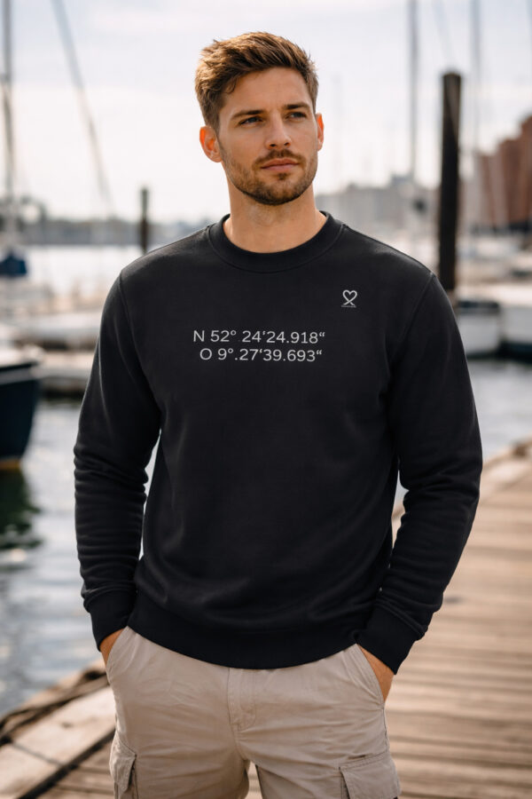 WunschStoff – Originals Unisex-Sweatshirt mit Rundhalsausschnitt GPS